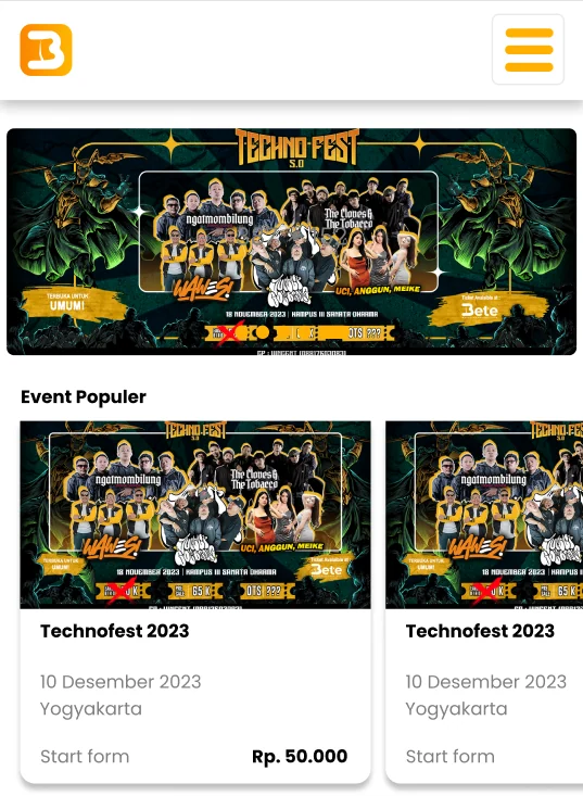 Beli Ticket Event — OnlineTicketing Platform